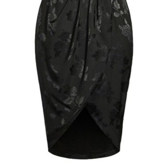 NWT City Chic Black Sweetheart Jacquard Dress - Picture 7 of 7